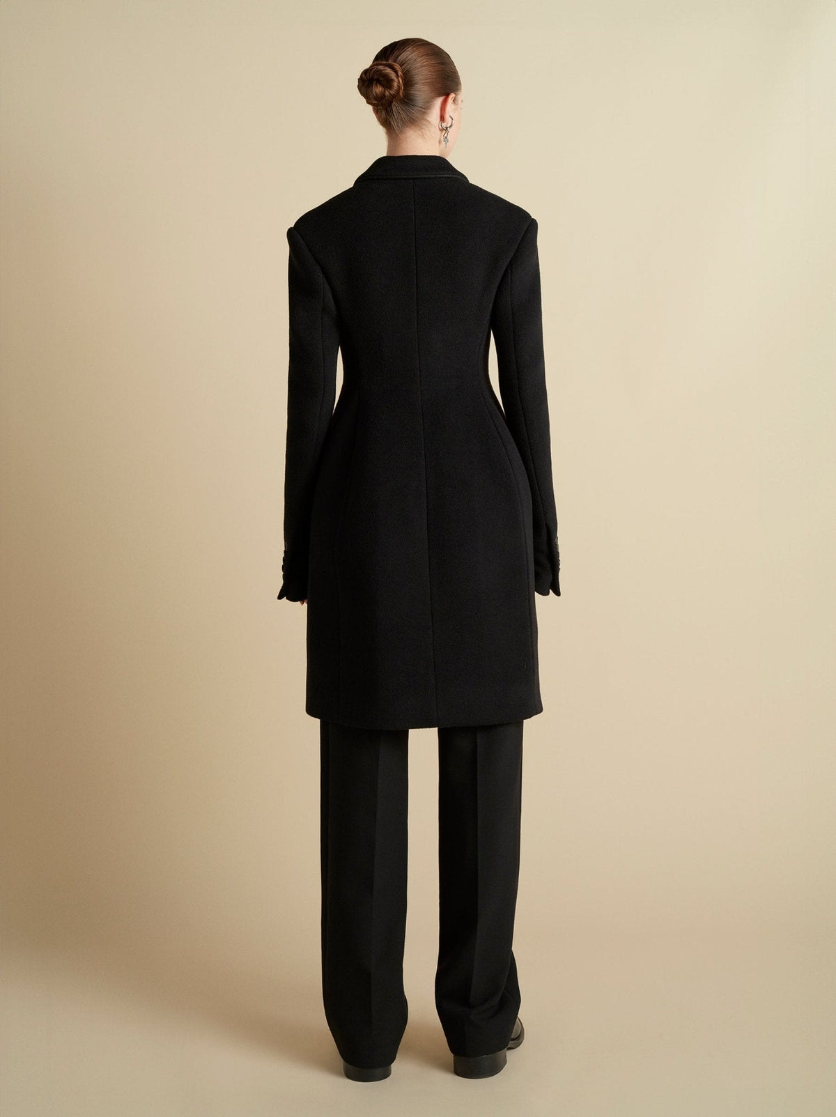 Wool Basque Tailored Overcoat - Marina Moscone