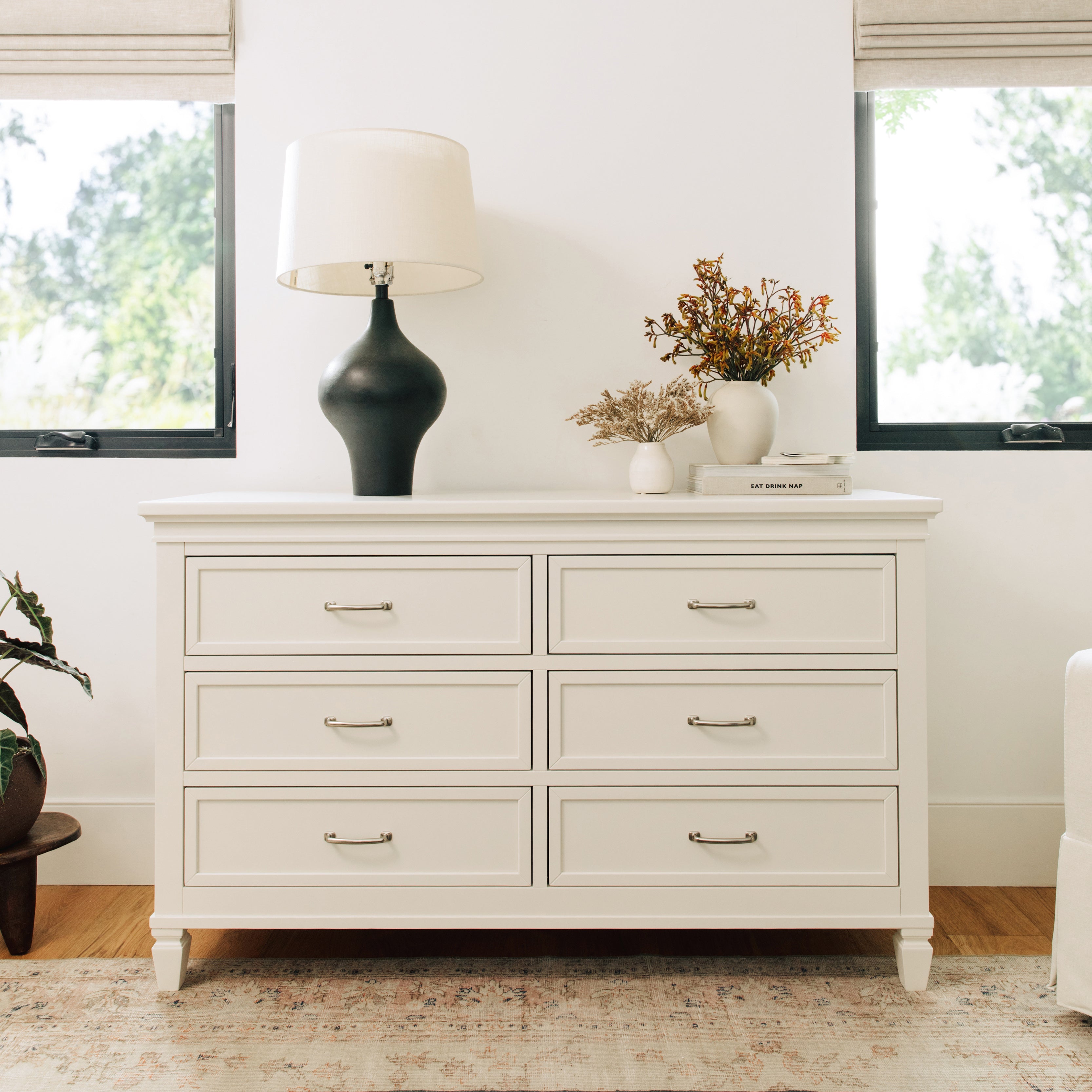 Darlington 6-Drawer Assembled Dresser in Warm White