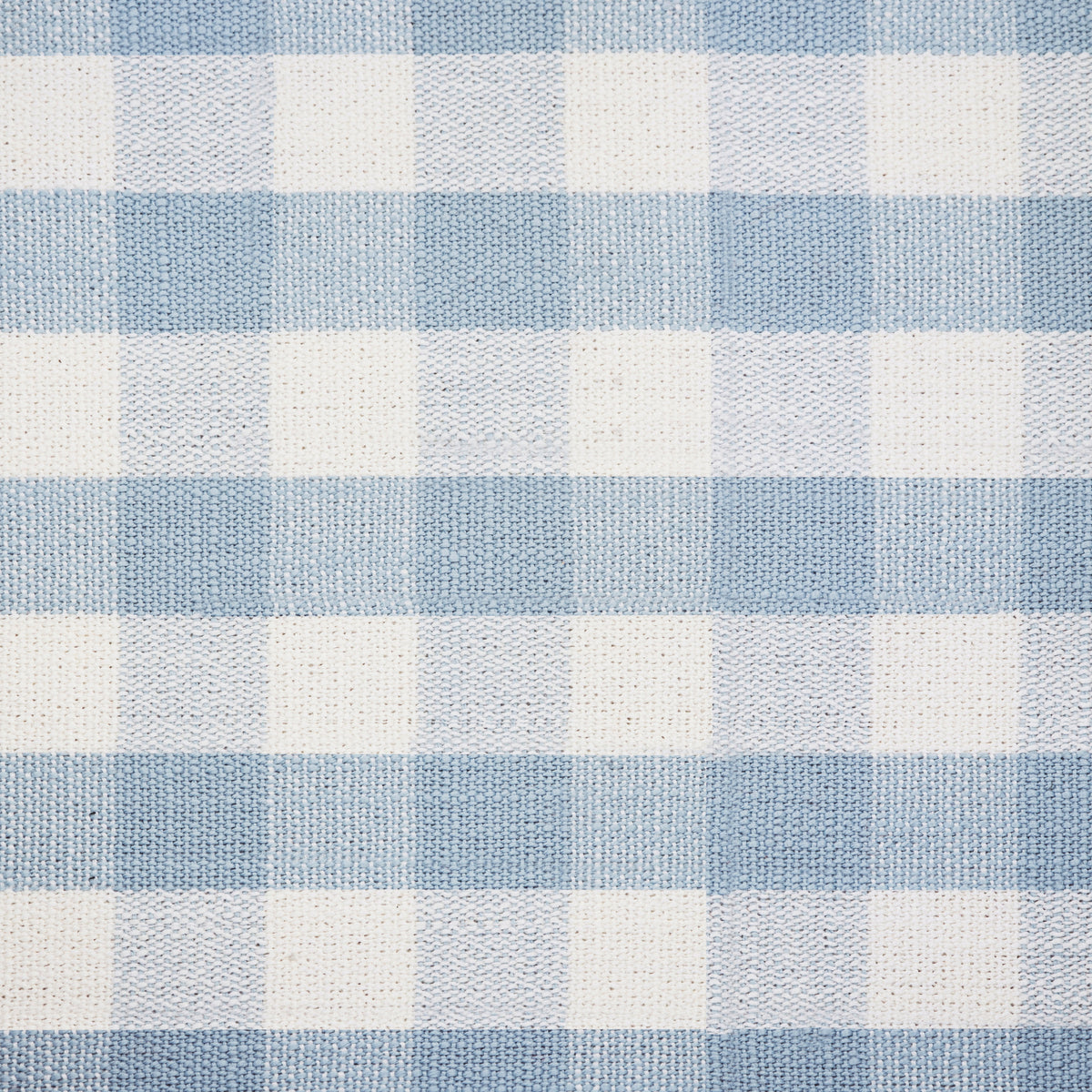 Crawford Gliding Ottoman in Blue Gingham