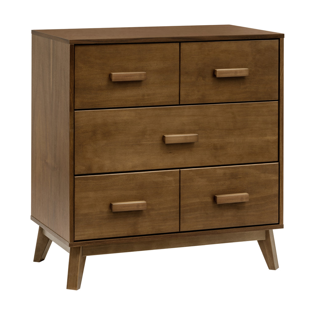 Scoot 3-Drawer Changer Dresser with Removable Changing Tray in Natural Walnut
