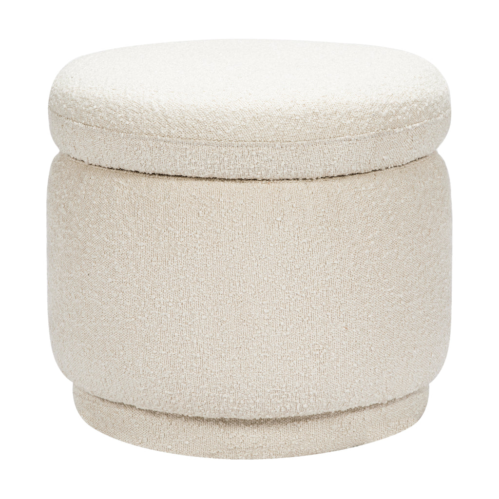 Enoki Storage Ottoman in Boucle in Ivory Boucle