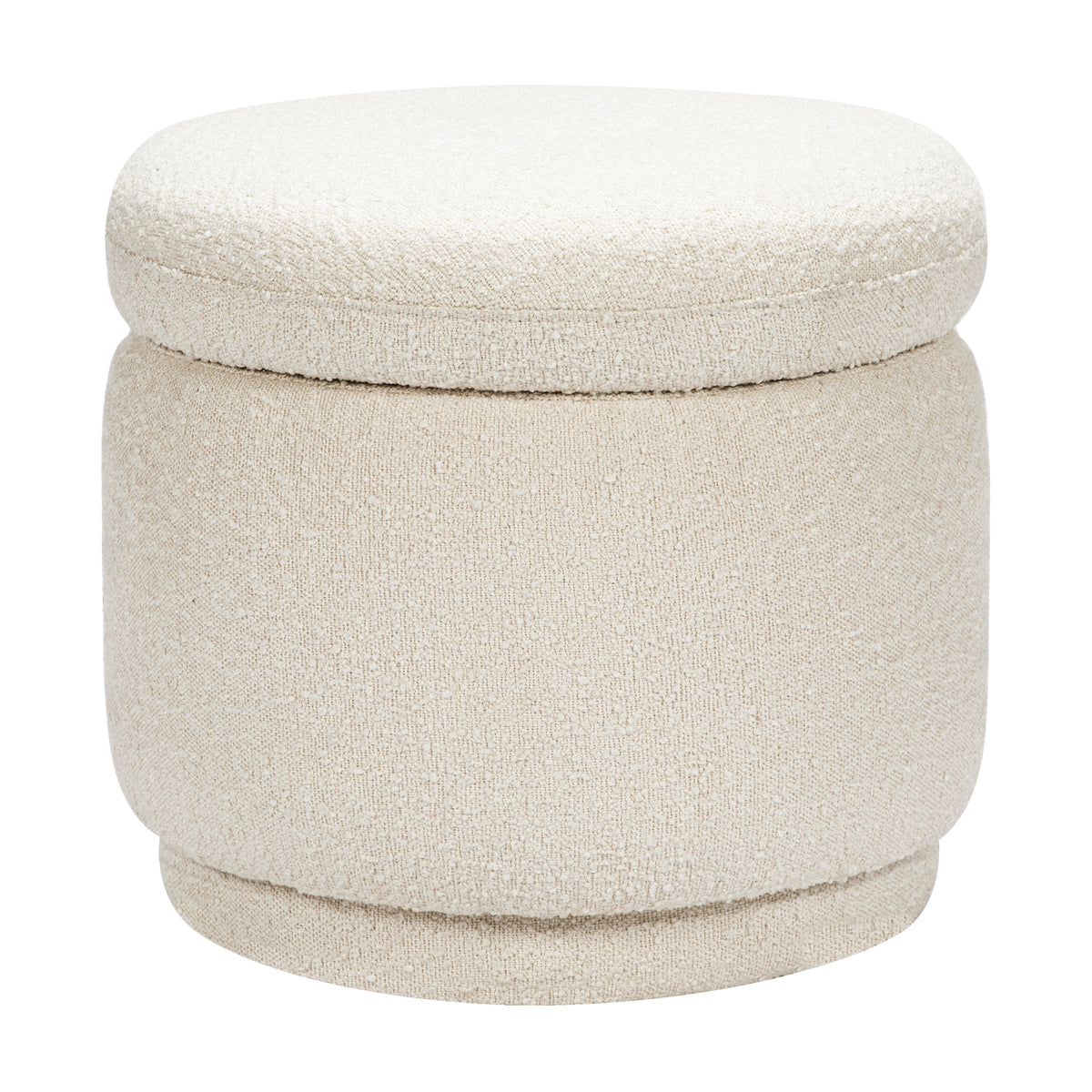 Enoki Storage Ottoman in Boucle in Ivory Boucle