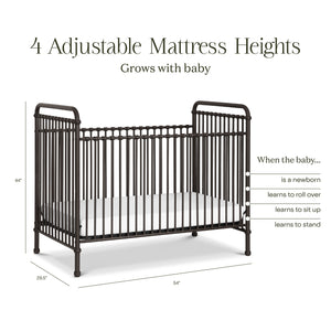 Abigail 3-in-1 Convertible Crib in Vintage Iron