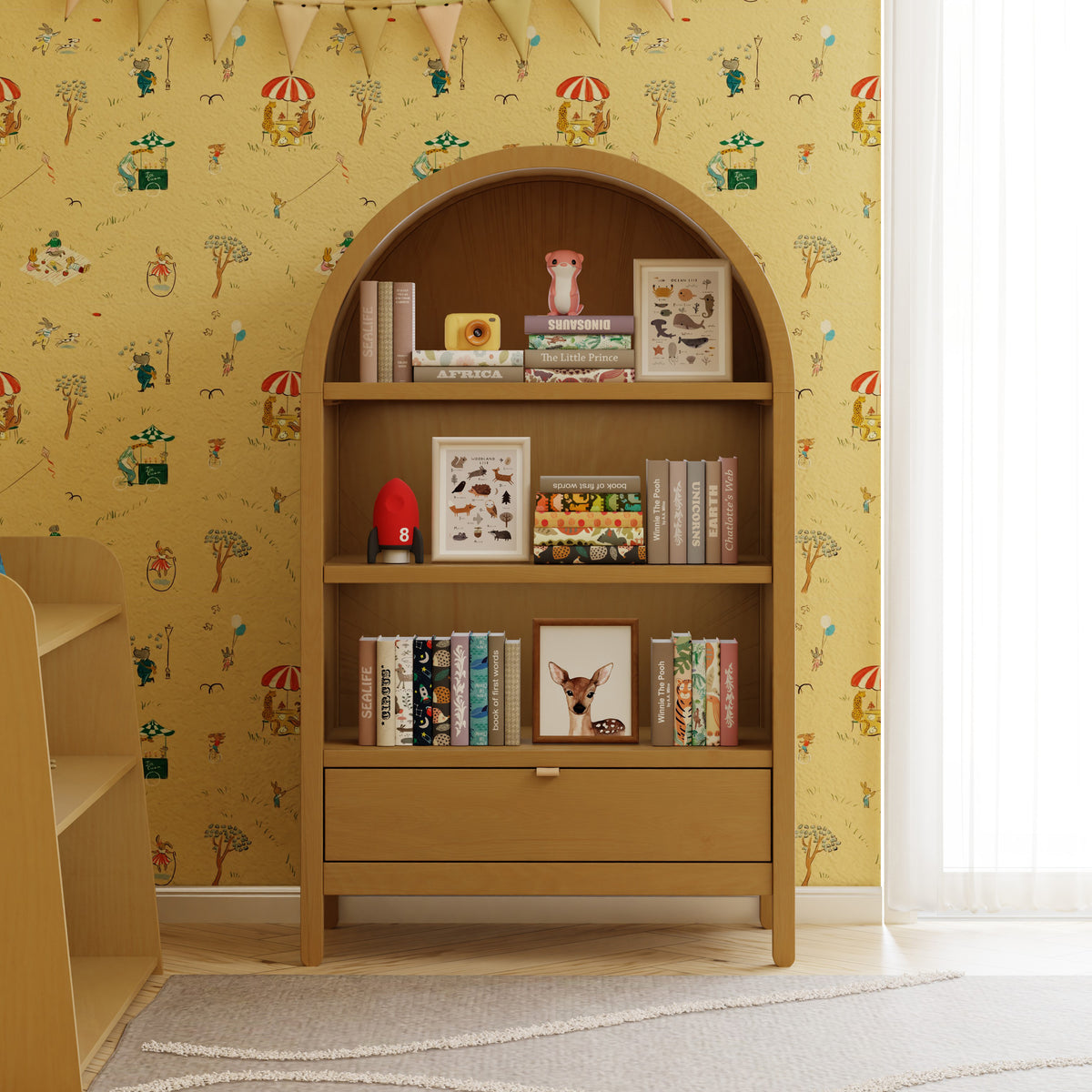 Bondi Assembled Bookcase in Honey