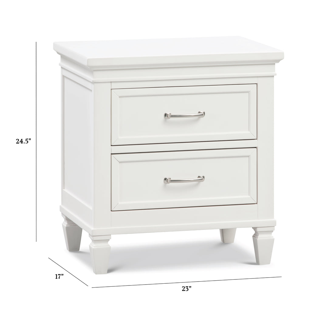 Darlington Assembled Nightstand in Warm White