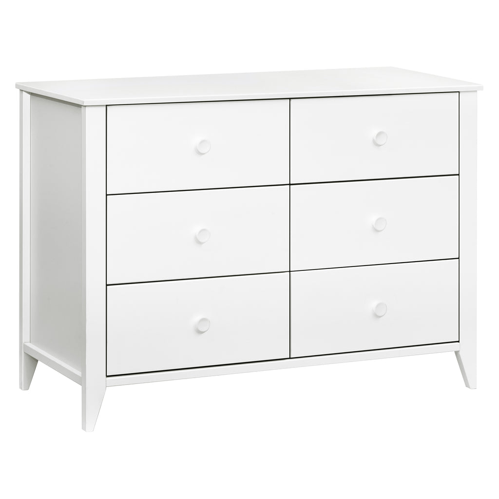 Sprout 6-Drawer Double Dresser in White