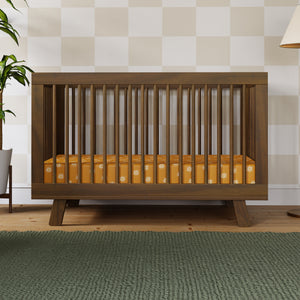 Hudson 3-in-1 Convertible Crib with Toddler Bed Conversion Kit in Natural Walnut
