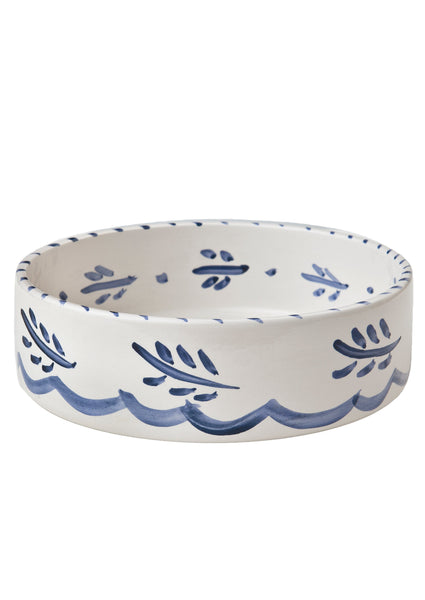 Blue and White Dog Bowl, Large | Over The Moon