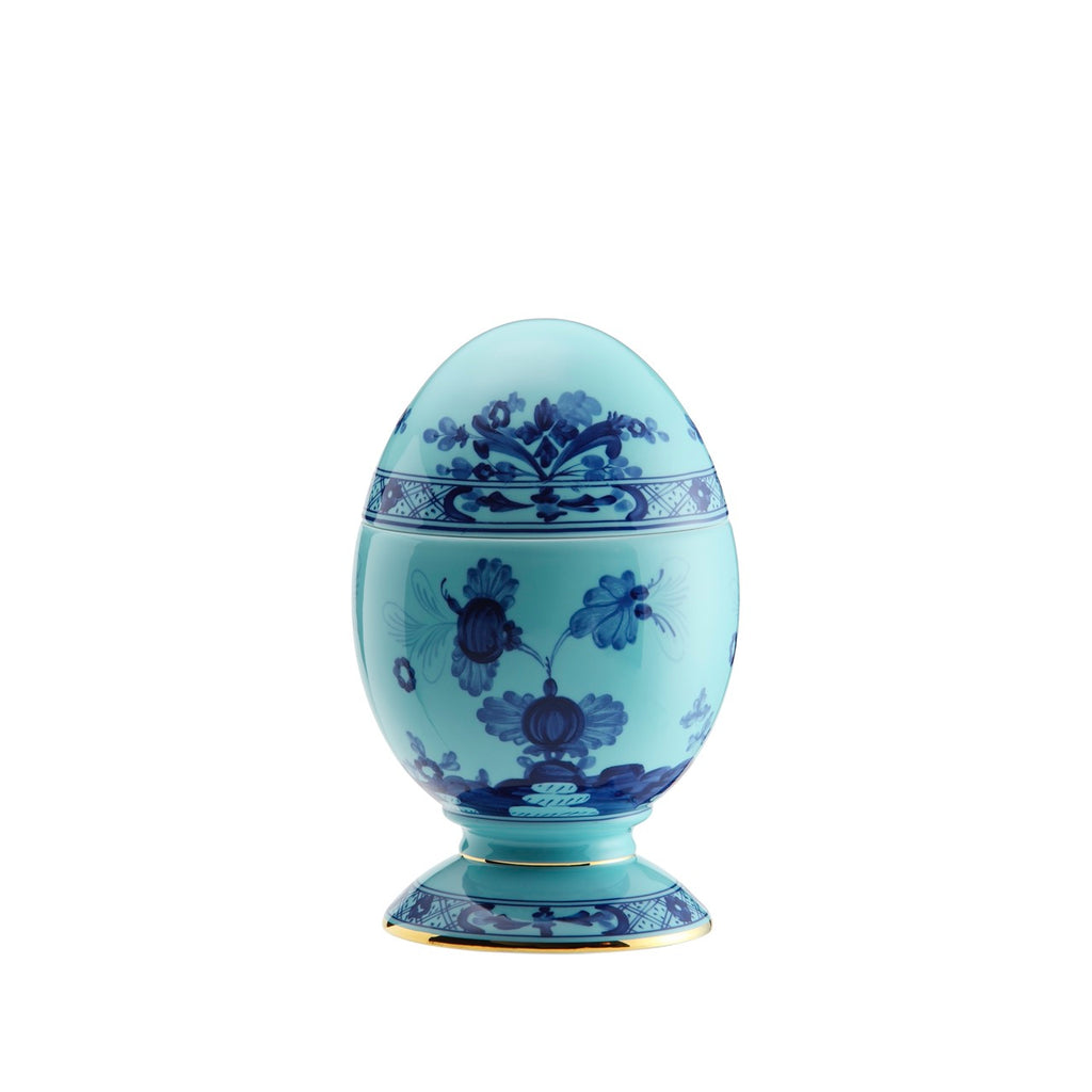 Oriente Italiano Large Egg With Cover in Iris