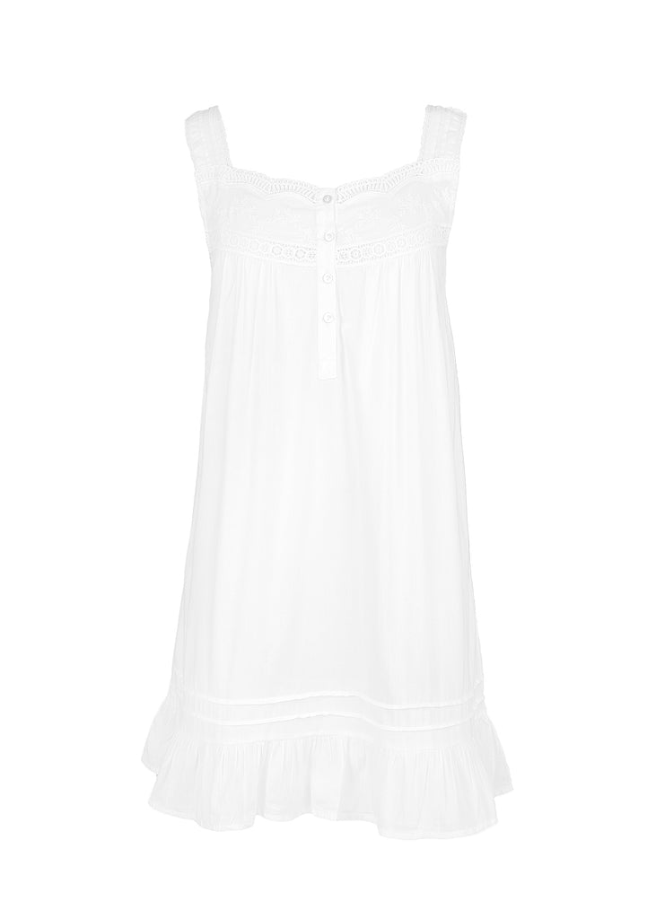 Jennifer White Cotton Nightgown