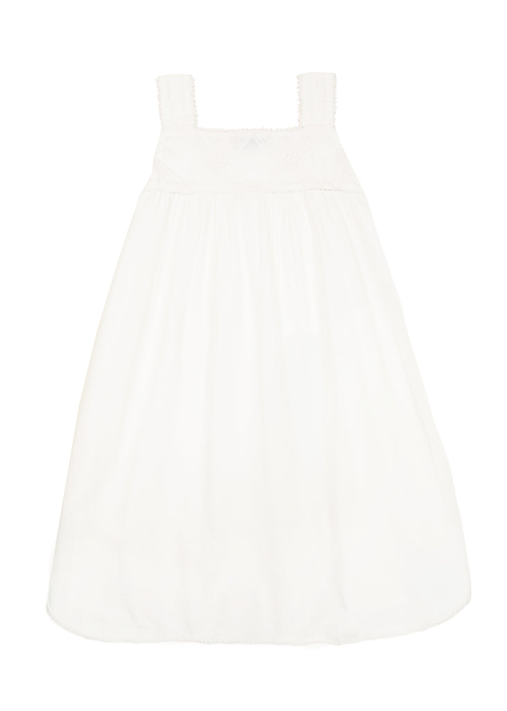 Chelsea White Cotton Dress for Girls