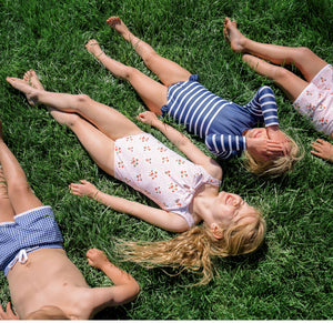 Girls Raspberry Red Gathered One Piece