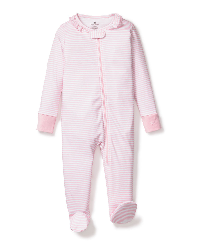 Children’s Pima Snug Fit Pink Stripes Romper