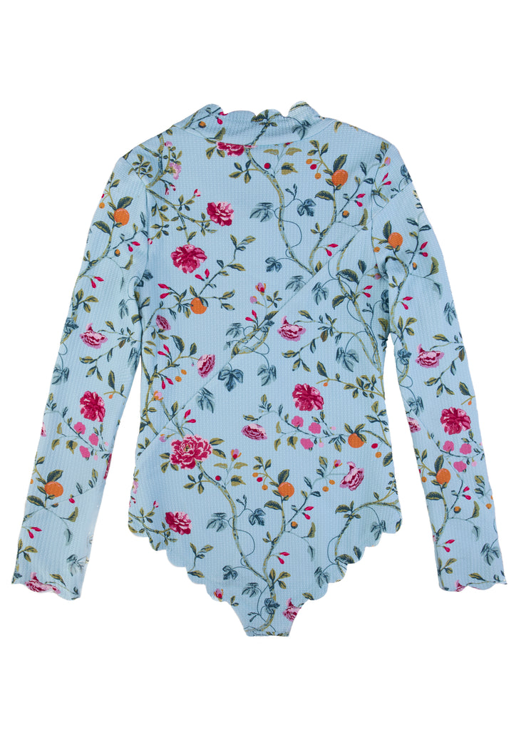 Bumby North Sea Rashguard in Blue Floral