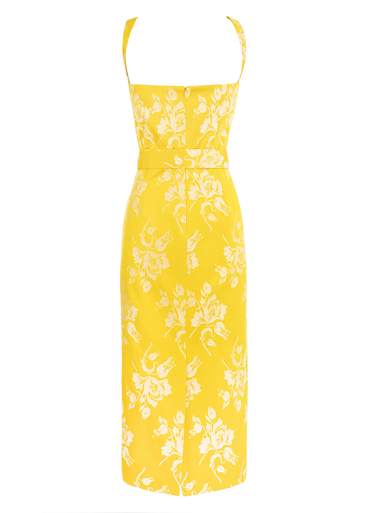 Alexandra Dress in Yellow Floral