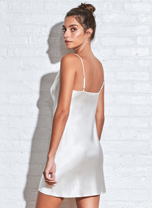 Short Cowl Neck Slip in Ivory