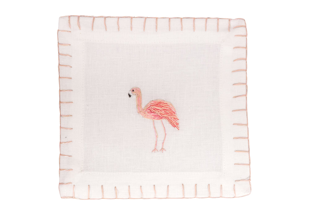 Flamingo Cocktail Napkin, Set of 4