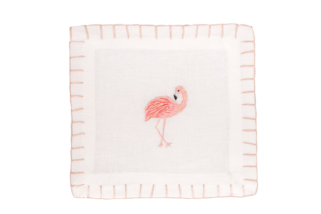 Flamingo Cocktail Napkin, Set of 4