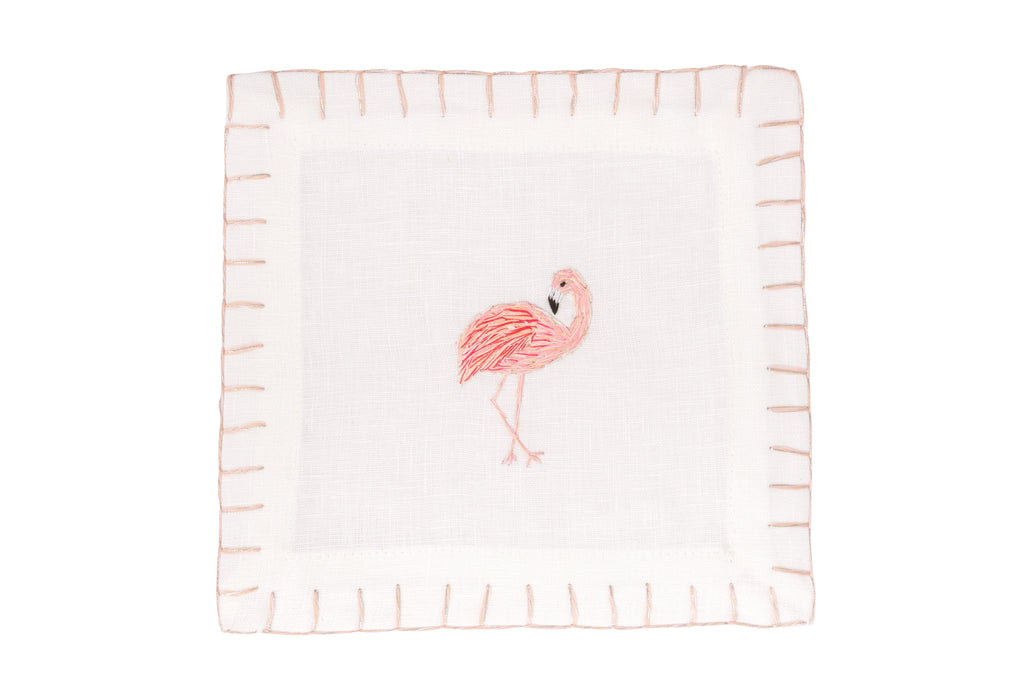 Flamingo Cocktail Napkin, Set of 4
