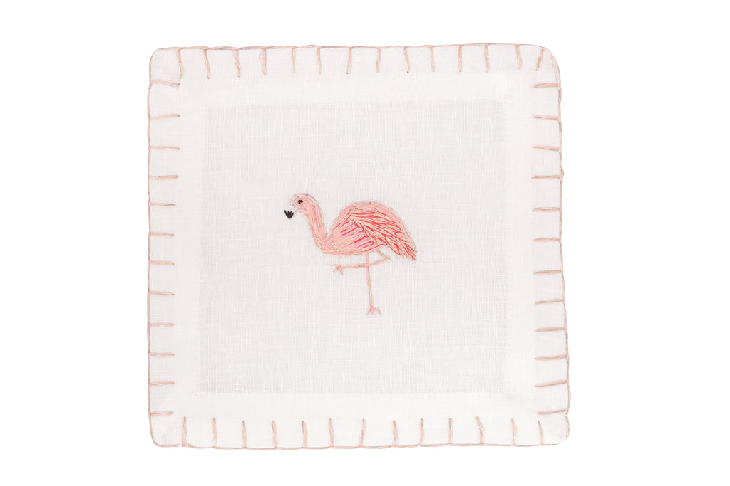 Flamingo Cocktail Napkin, Set of 4