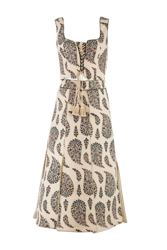 Shalimar Ensemble - Ghalamkar Sets & Separates - Top & Skirt Rosewater House