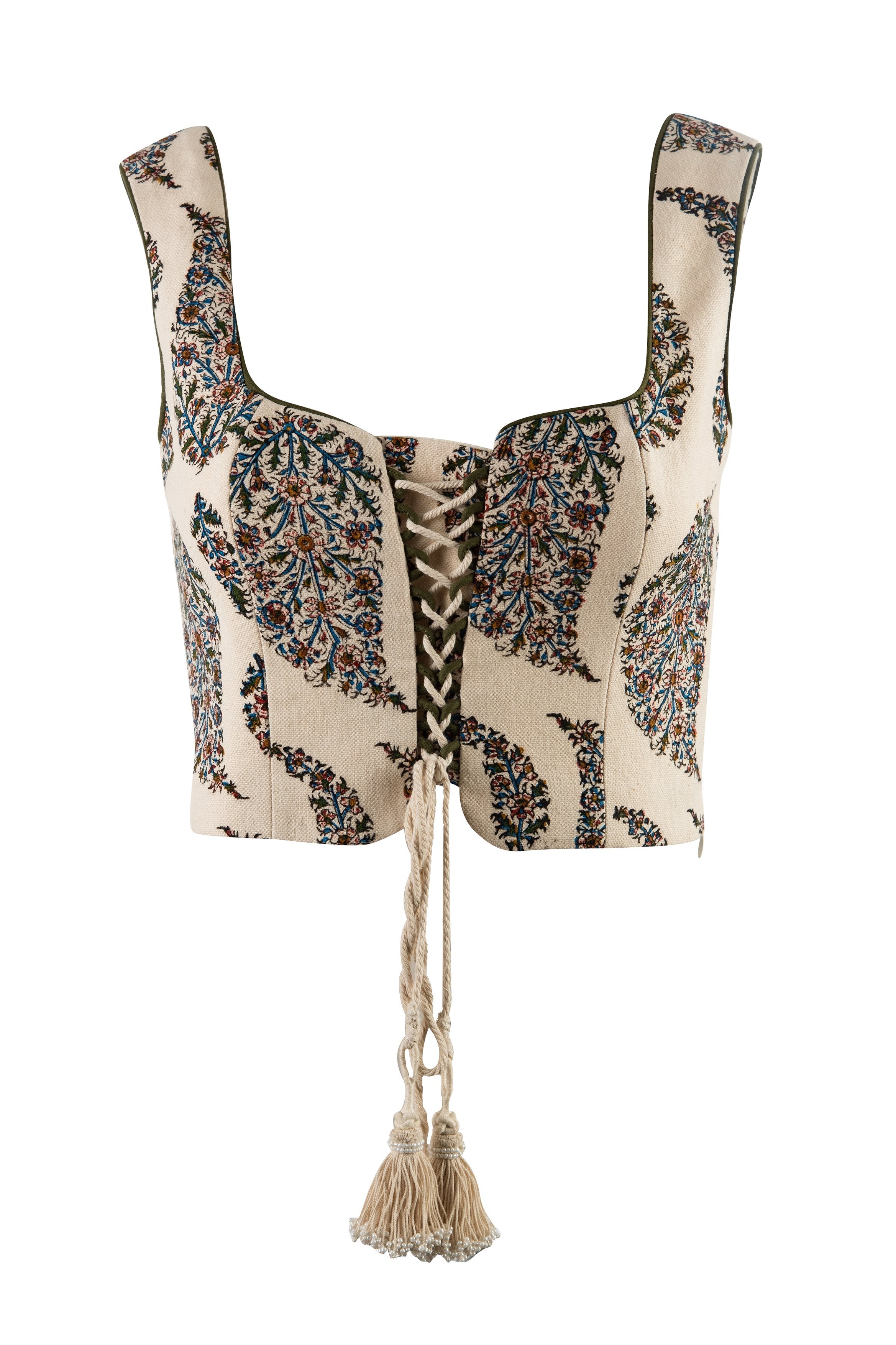 Shalimar Bustier - Ghalamkar Sets & Separates - Top & Skirt Rosewater House