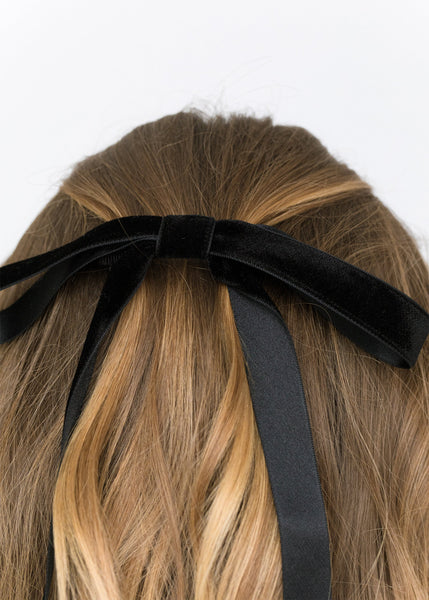 Aida Velvet Bow Barrette 