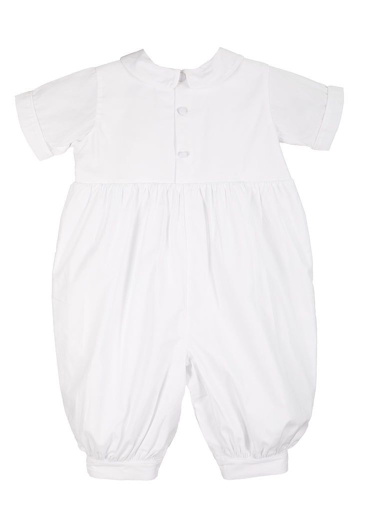 Baby Boys White Romper