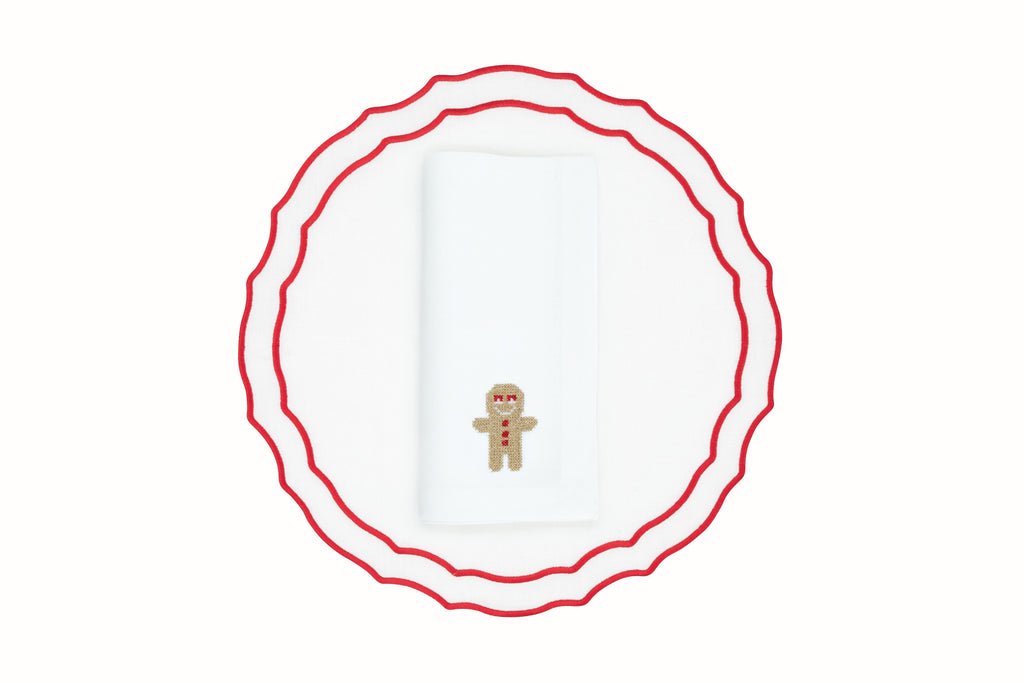 Gingerbread Napkin and Vidro Placemat, Set of 2