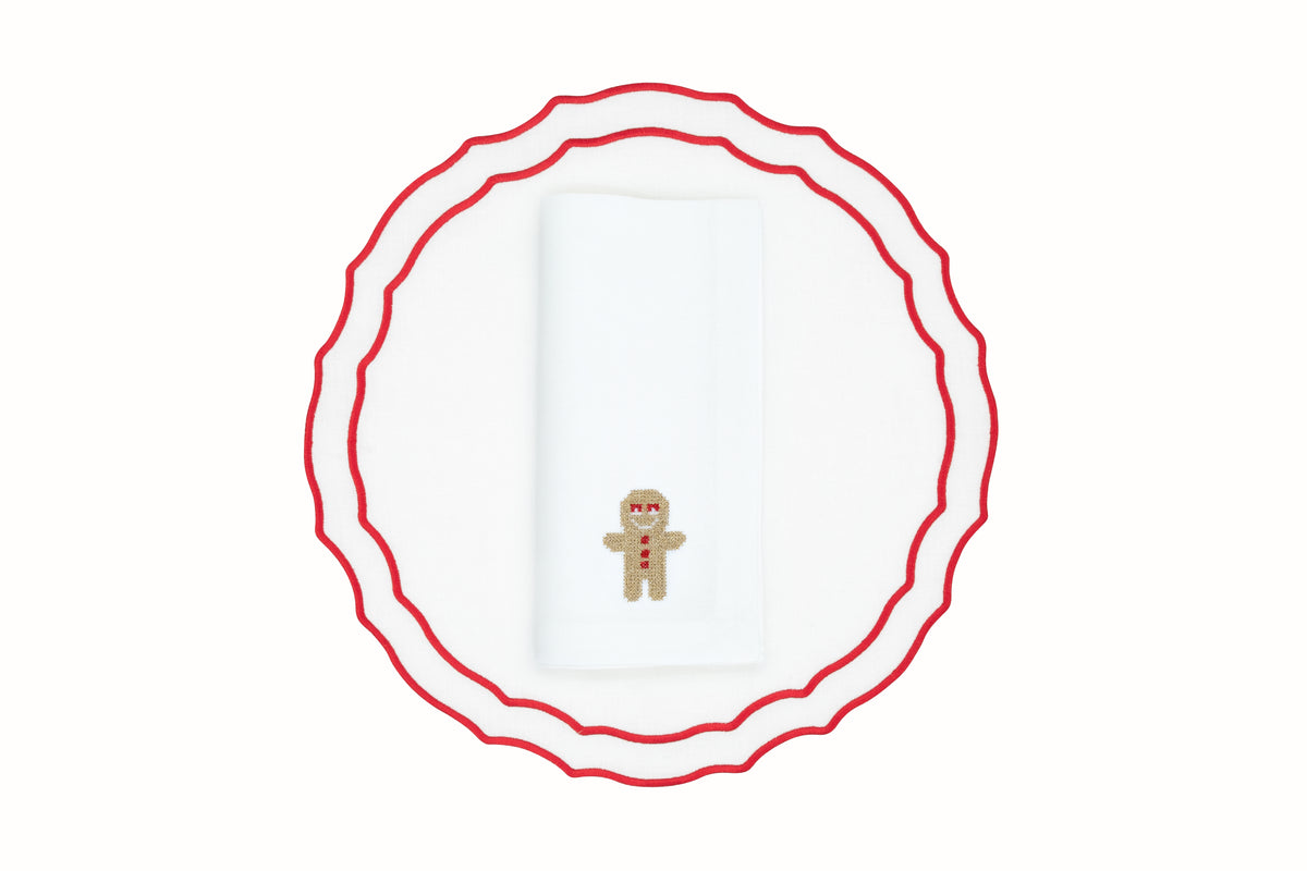 Gingerbread Napkin and Vidro Placemat, Set of 2