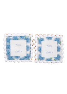 Blue Hydrangeas Name Plate Sugar Cookies, Set of 12