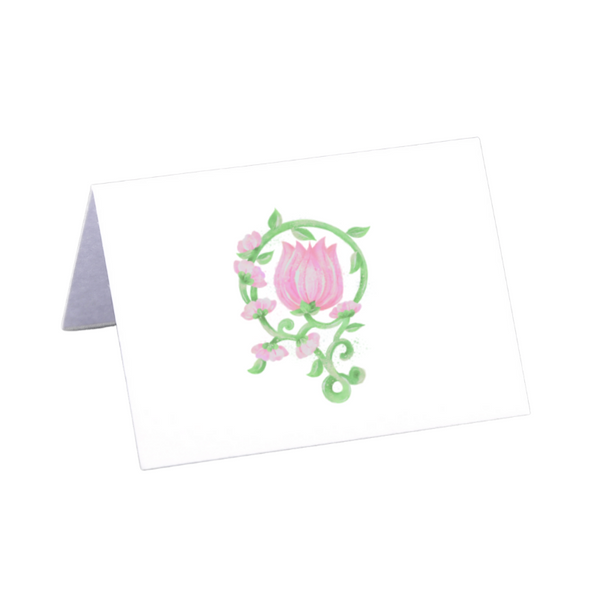 Garden and Vine Place Cards in Pink