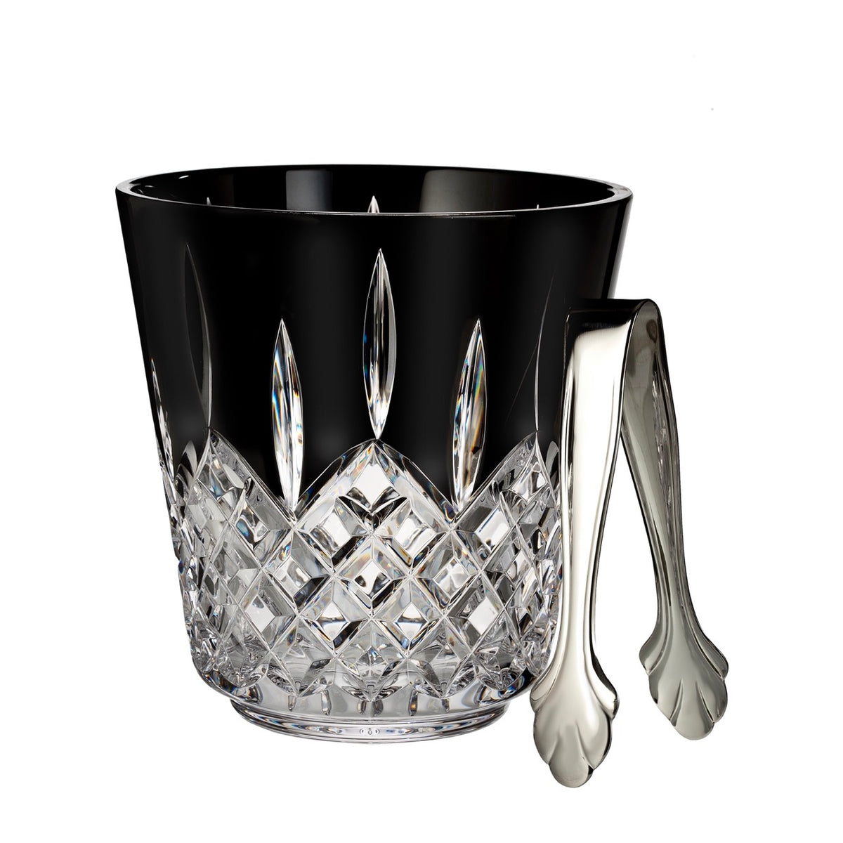 Lismore Black Ice Bucket 7.5", with Tongs