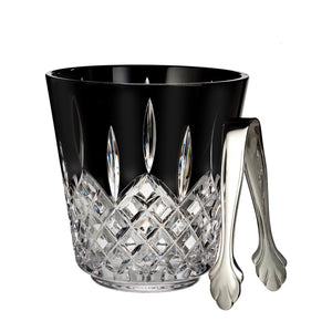 Lismore Black Ice Bucket 7.5", with Tongs
