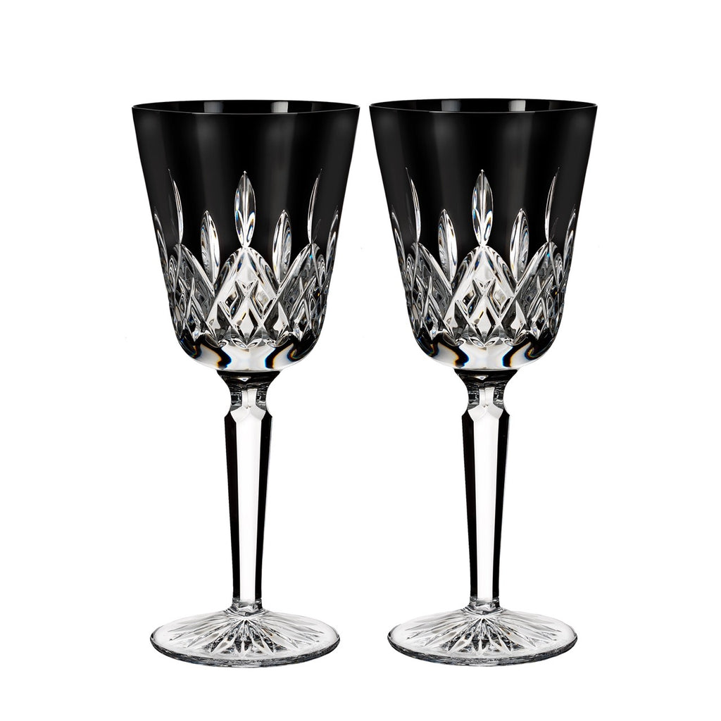 Lismore Black Goblet 10 oz, Set of 2