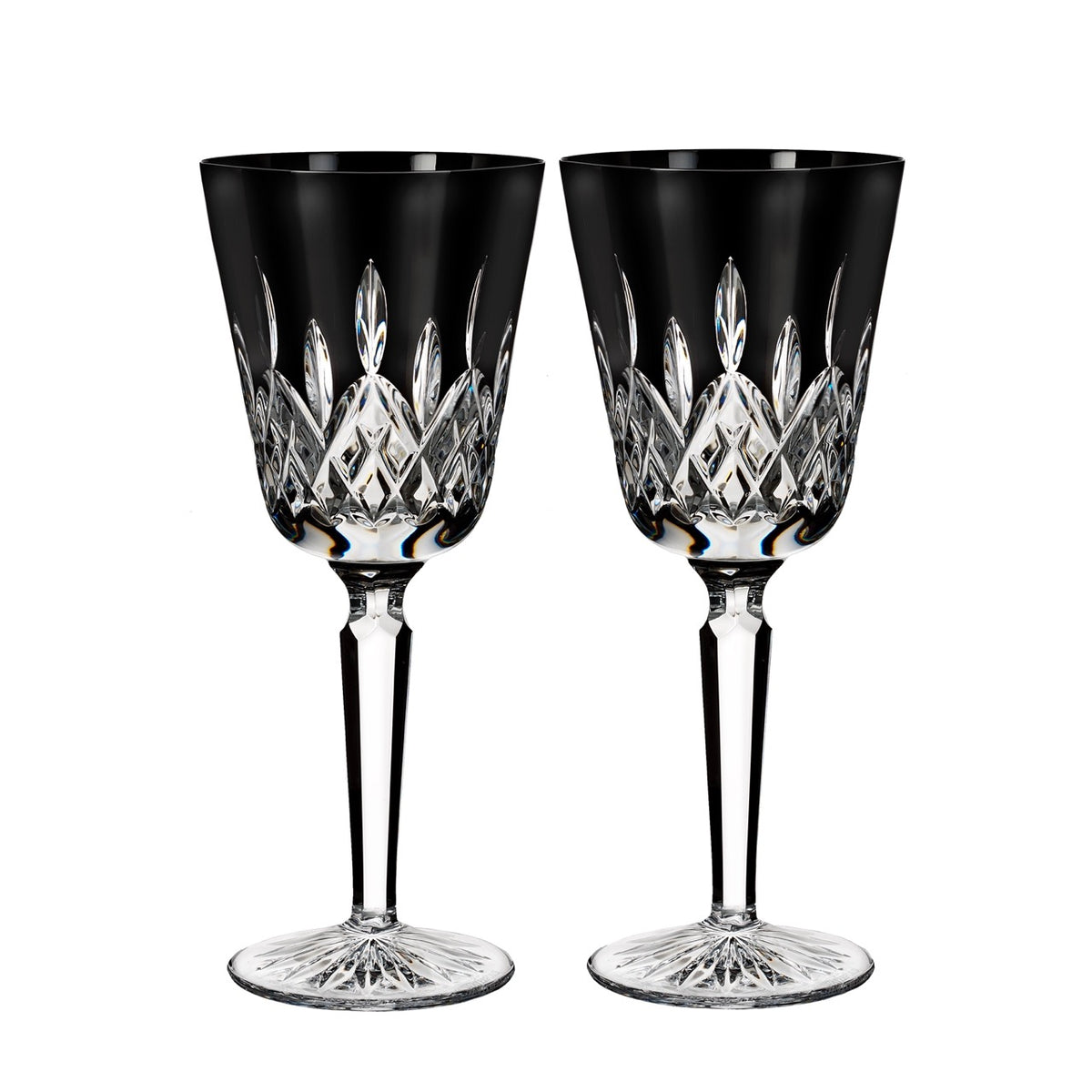 Lismore Black Goblet 10 oz, Set of 2