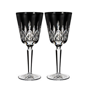 Lismore Black Goblet 10 oz, Set of 2
