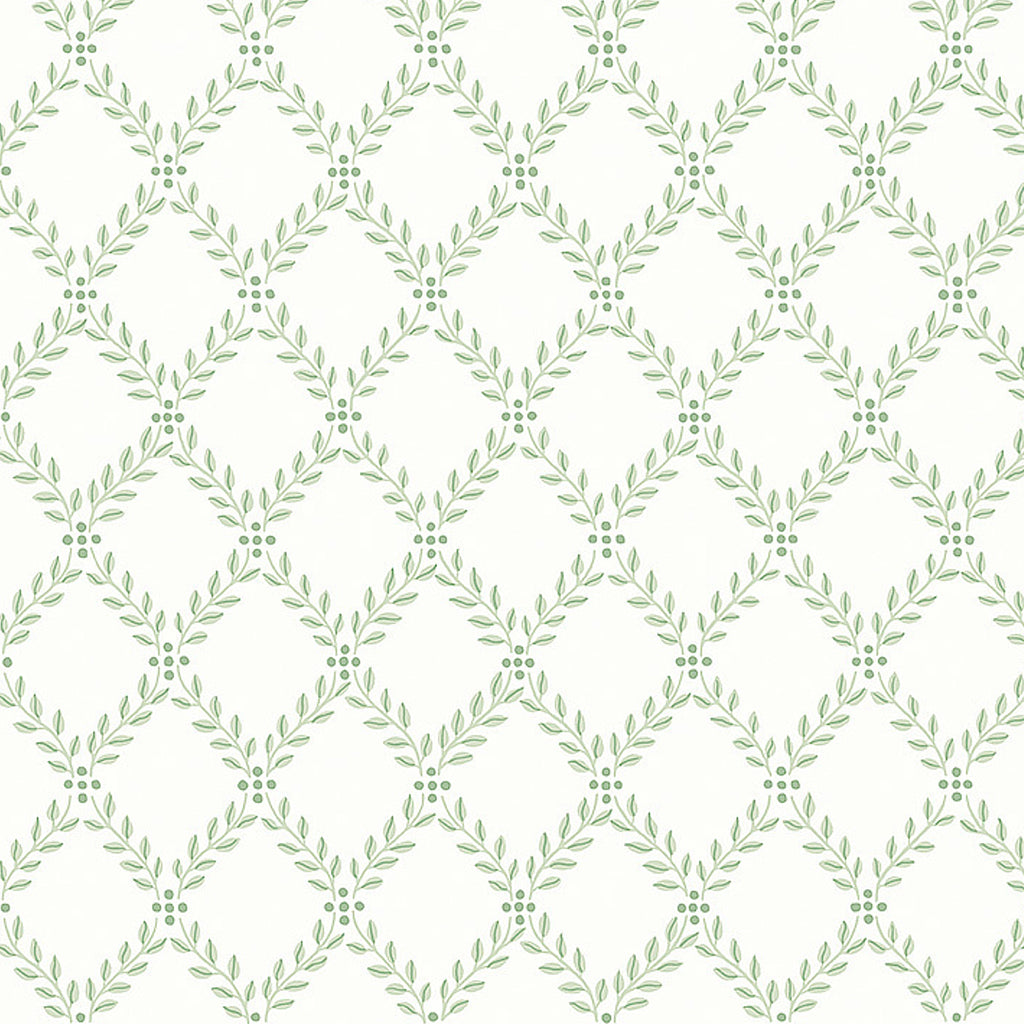 Boråstapeter Trellis Leaves Wallpaper in Leaf
