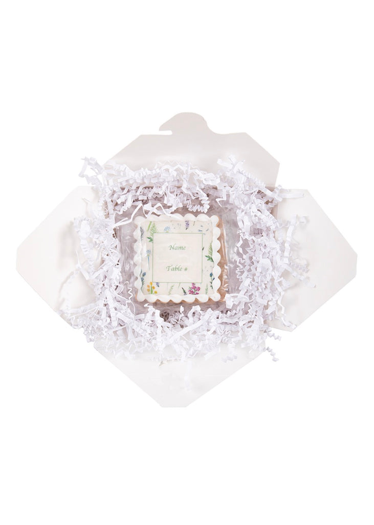 Floral Multicolor Name Plate Sugar Cookies, Set of 12