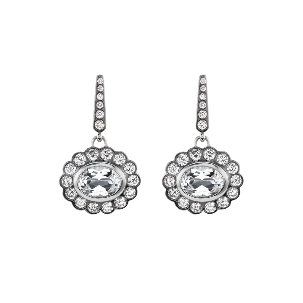 Lexie Earrings in White Topaz