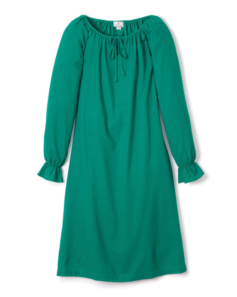 Women’s Green Flannel Delphine Nightgown