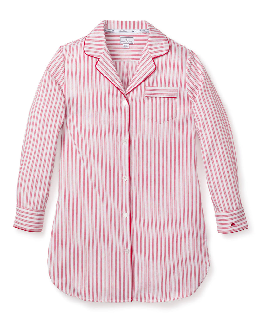 Women’s Antique Red Ticking Nightshirt