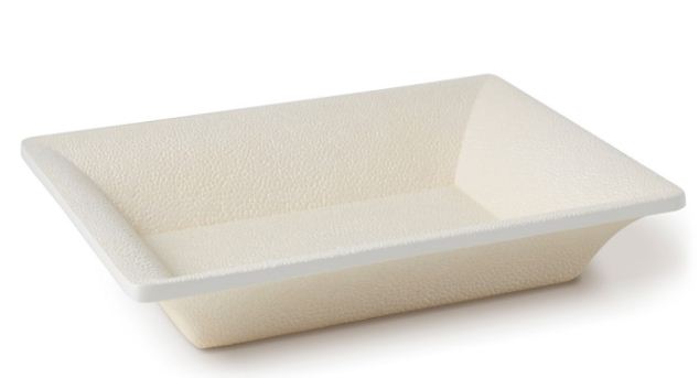 Shagreen Rectangular Vide Poche in Cream