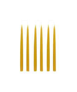Rebecca Udall Set of 6 35cm Danish Taper Candles, Amber Yellow mustard