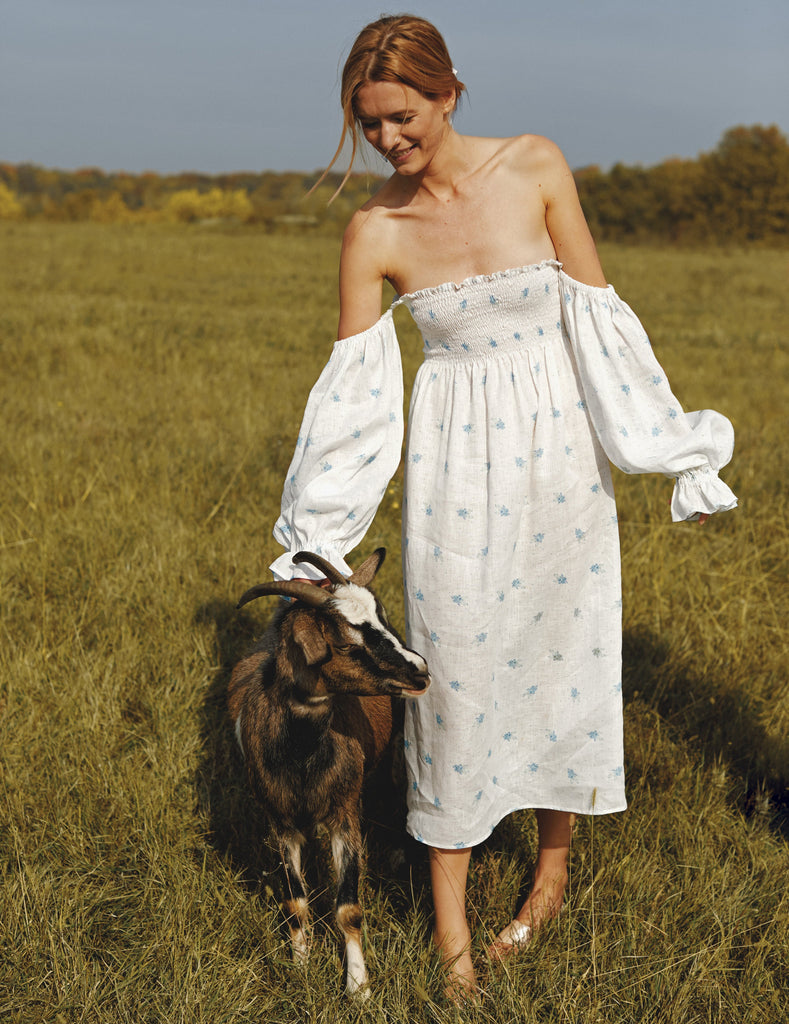 Atlanta Linen Dress in Linum