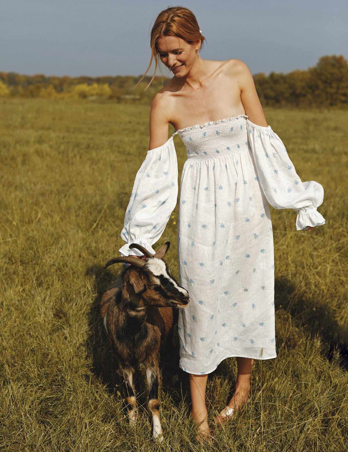 Atlanta Linen Dress in Linum