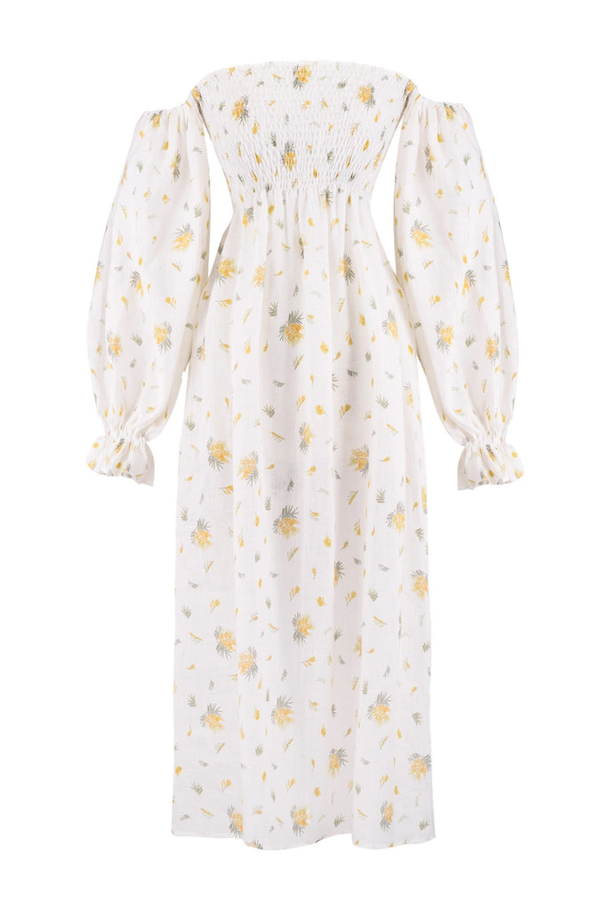 Atlanta Linen Dress In Mimosa