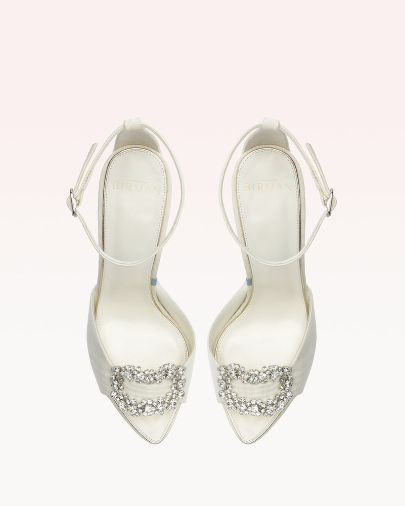 Isla Bridal 100 in Off White & Crystal