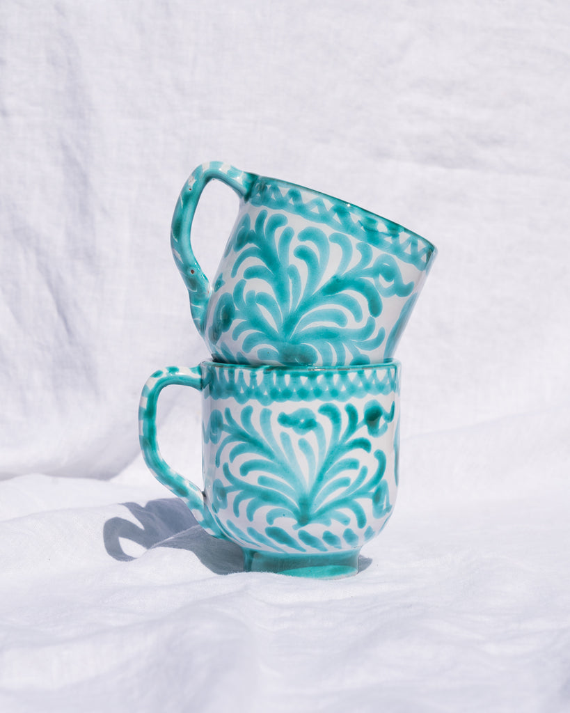 Casa Verde Mug with Hand-painted Designs
