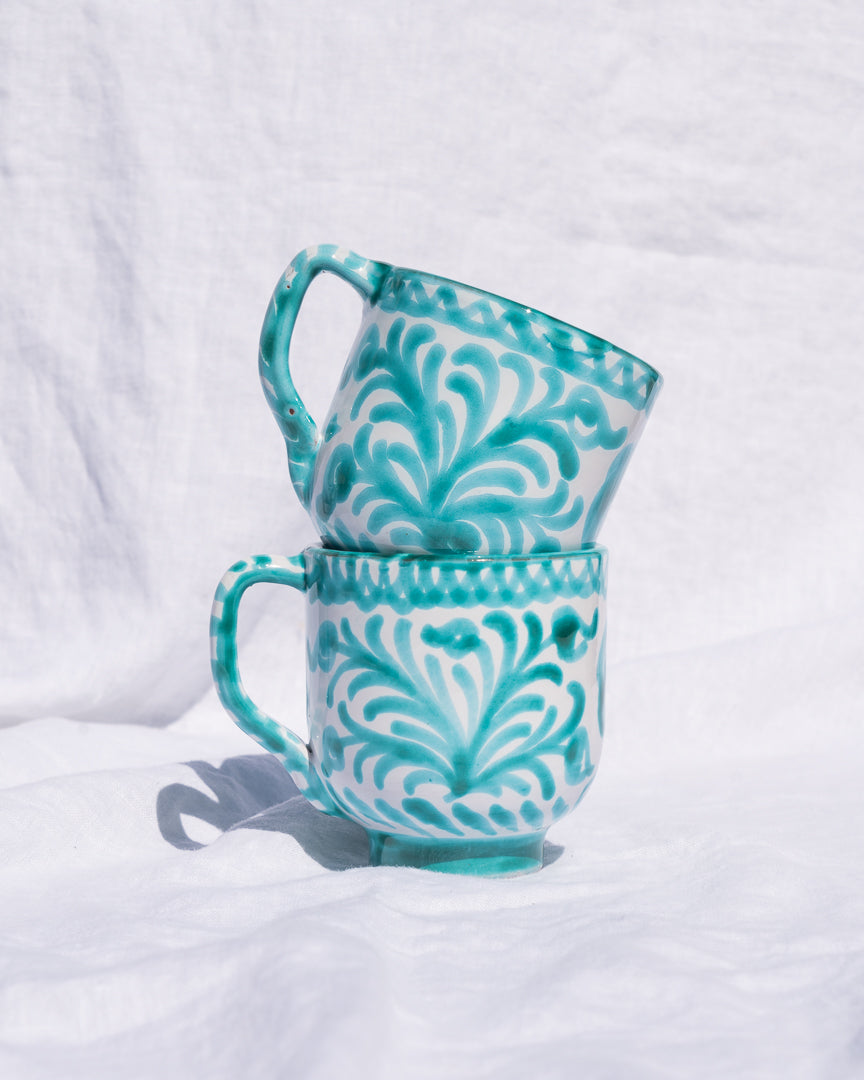 Casa Verde Mug with Hand-painted Designs